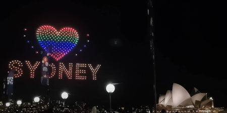 500 drones take to the sky above Syndey in Elevate Sydney Sky Show