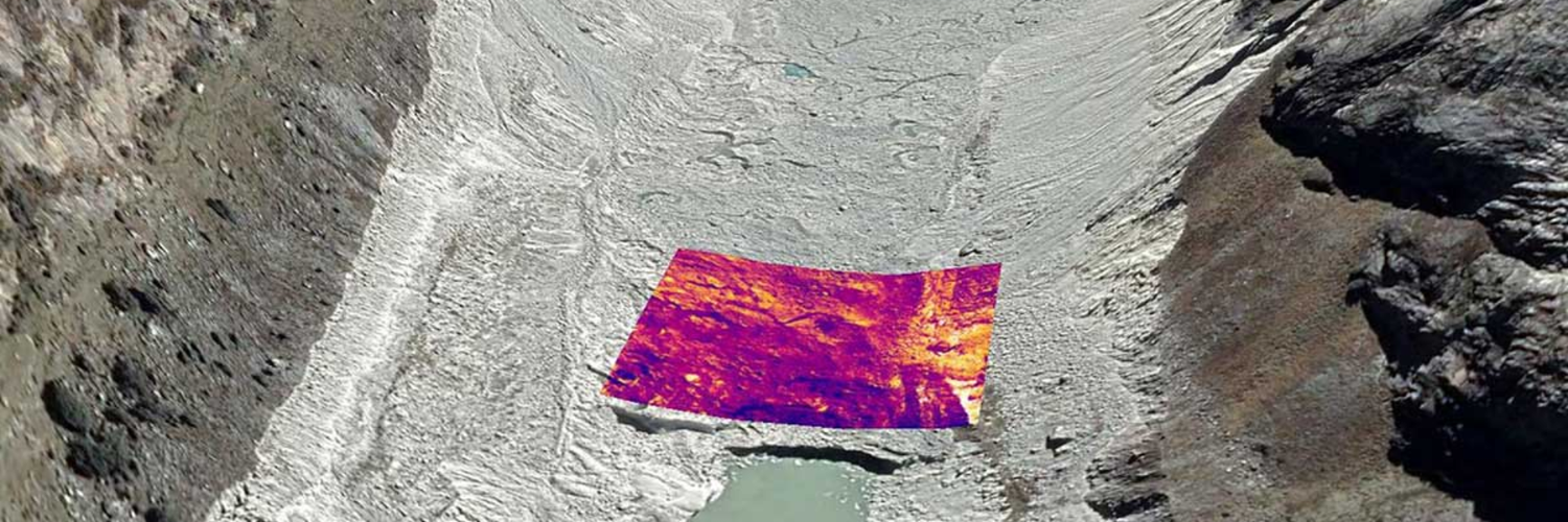 Researchers study retreating glaciers using thermal drone imagery