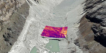 Researchers study retreating glaciers using thermal drone imagery